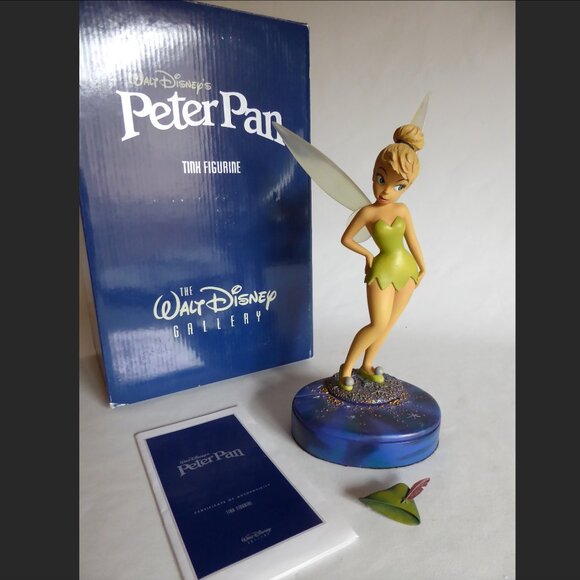 NEW 2000 WALT DISNEY GALLERY MARKRITA TINKERBELL FIGURE WITH HIDDEN PIN DRAWER - Picture 1 of 16